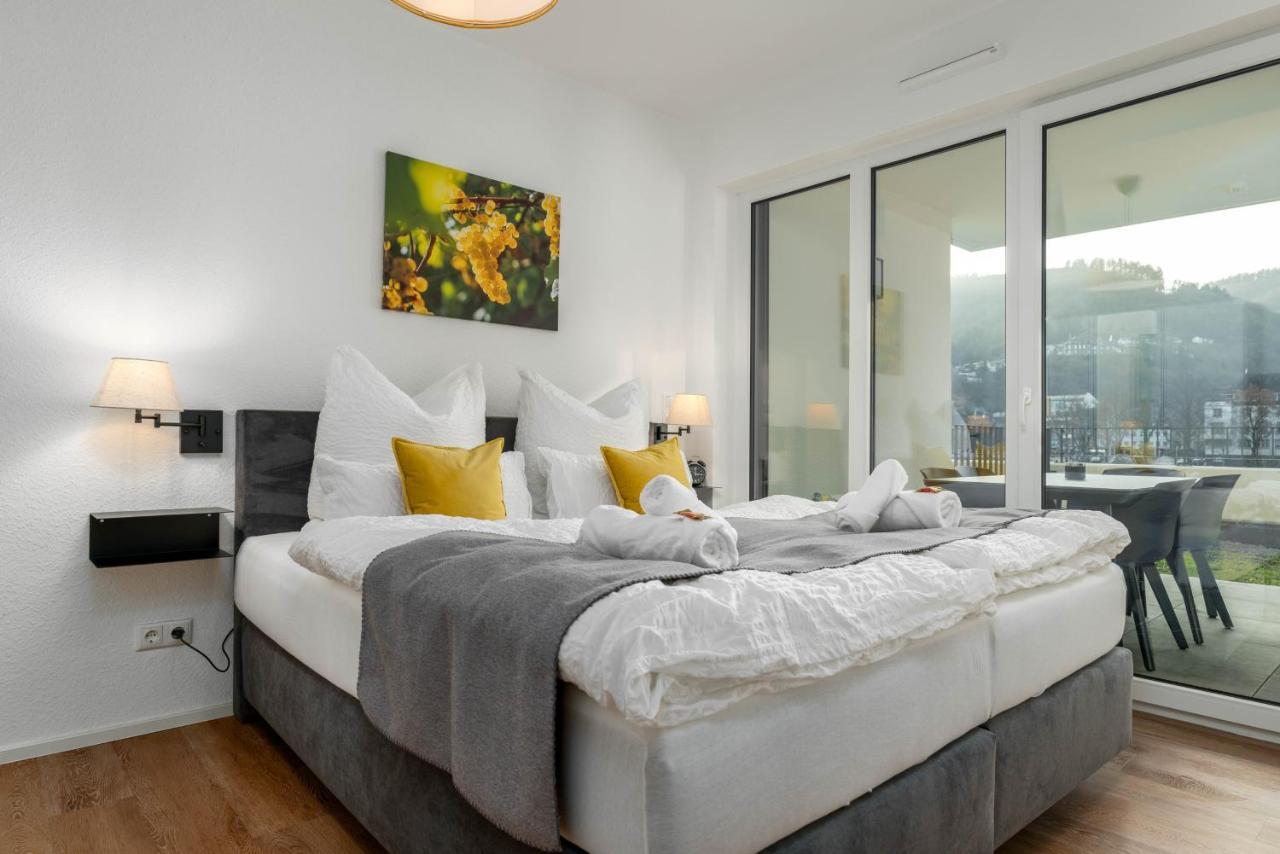 Vivamosel: Appartement Mit Mosel & Burgblick - Balkon - Parken - Aufzug - Fahrradraum コッヘム エクステリア 写真