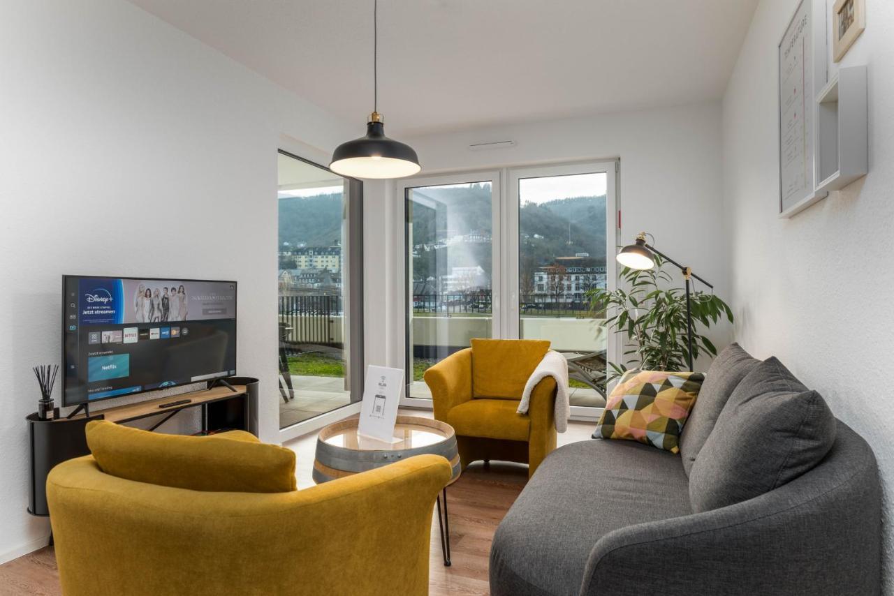 Vivamosel: Appartement Mit Mosel & Burgblick - Balkon - Parken - Aufzug - Fahrradraum コッヘム エクステリア 写真